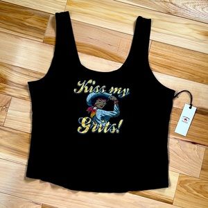 Black western tank top